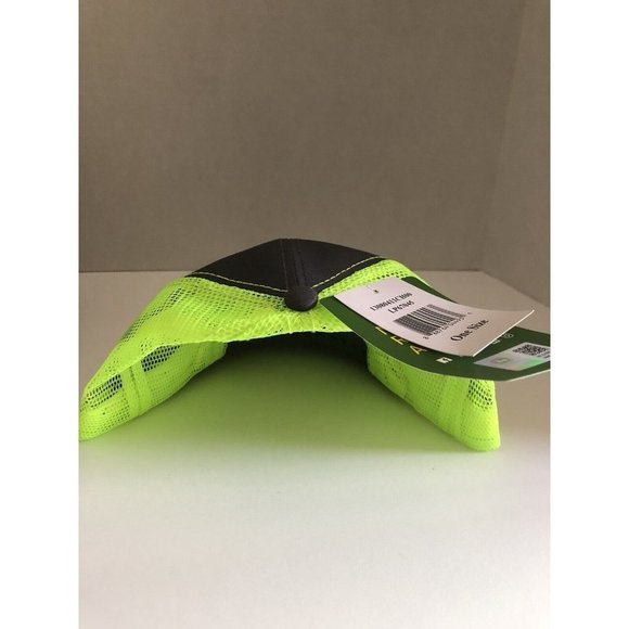 John Deere Trucker Hat Gray/ Bright Yellow Mesh OSFA SnapBack Embroidered - Picture 4 of 7